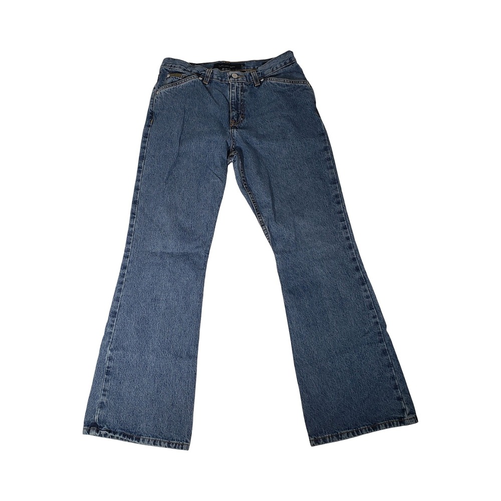 Calvin Klein Jeans Womens 8 Flare Leg Medium Wash Blue Denim 100% Cotton Y2K